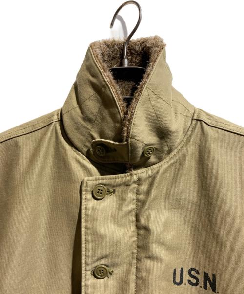 HOUSTON（ヒューストン）HOUSTON (ヒューストン) N-1 デッキジャケット オリーブ サイズ:42の古着・服飾アイテム