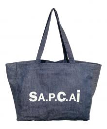 sacai×A.P.C.（サカイ×アーペーセー）の古着「リバーシブルデニムトートバッグ」｜インディゴ