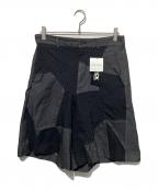 BLACK COMME des GARCONSブラックコムデギャルソン）の古着「パッチワークショートパンツ」｜グレー