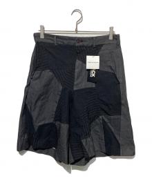 BLACK COMME des GARCONS（ブラックコムデギャルソン）の古着「パッチワークショートパンツ」｜グレー