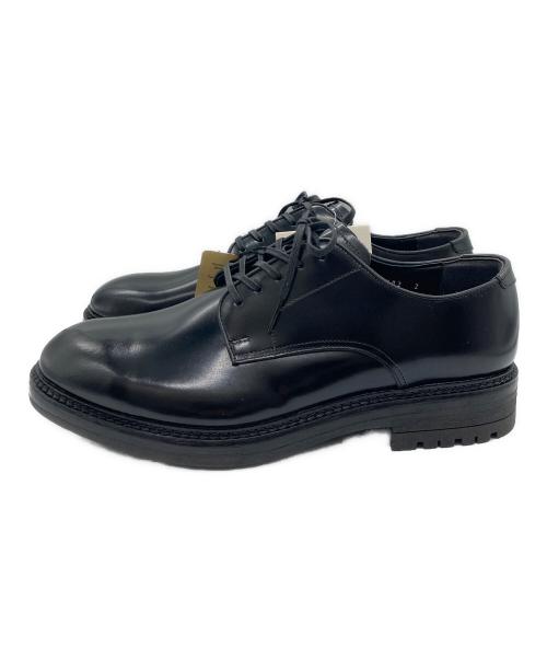 PUBLIC TOKYO（パブリックトウキョウ）PUBLIC TOKYO (パブリックトウキョウ) SCOTCHGARD レザープレーントゥシューズ ブラック サイズ:2 未使用品の古着・服飾アイテム