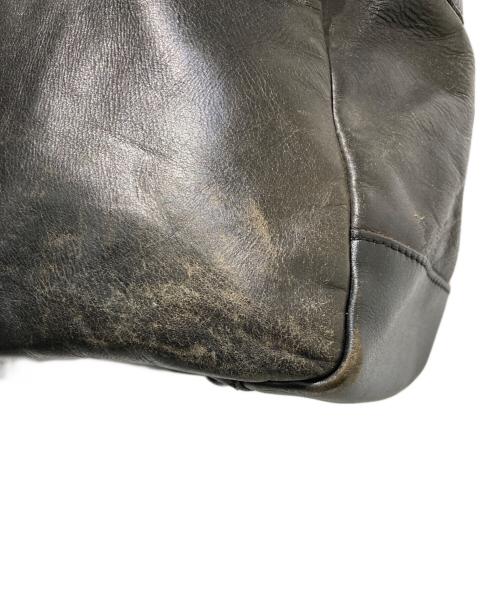 Yohji Yamamoto pour homme（ヨウジヤマモト プールオム）Yohji Yamamoto pour homme (ヨウジヤマモト プールオム) レザーボストンバッグ ブラックの古着・服飾アイテム