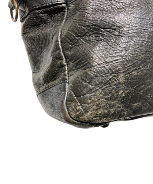 Yohji Yamamoto pour homme（ヨウジヤマモト プールオム）Yohji Yamamoto pour homme (ヨウジヤマモト プールオム) レザーボストンバッグ ブラックの古着・服飾アイテム