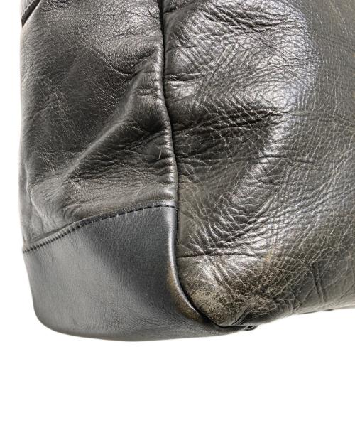 Yohji Yamamoto pour homme（ヨウジヤマモト プールオム）Yohji Yamamoto pour homme (ヨウジヤマモト プールオム) レザーボストンバッグ ブラックの古着・服飾アイテム