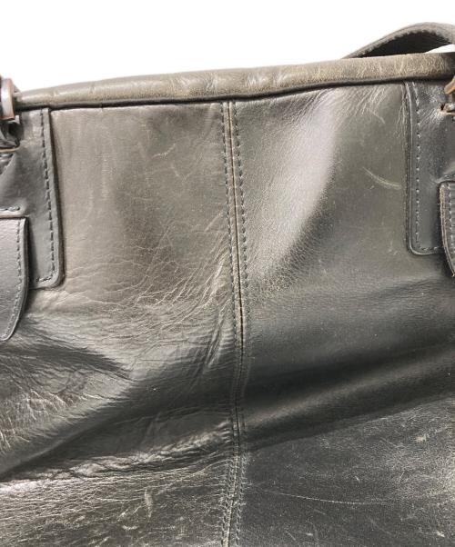 Yohji Yamamoto pour homme（ヨウジヤマモト プールオム）Yohji Yamamoto pour homme (ヨウジヤマモト プールオム) レザーボストンバッグ ブラックの古着・服飾アイテム