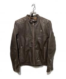 G-STAR RAW（ジースターロゥ）の古着「EDLAレザージャケット」｜ブラウン