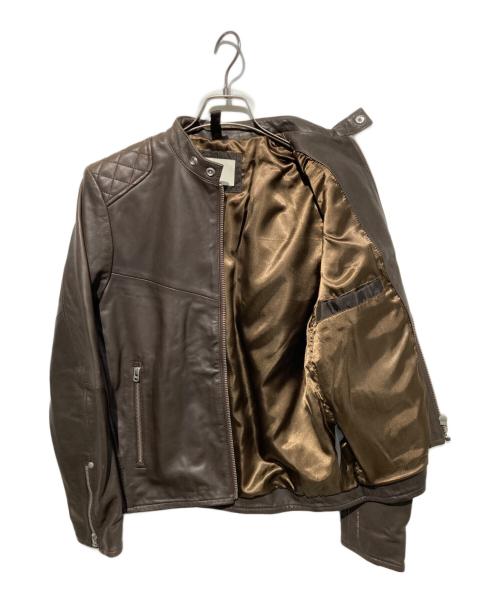 G-STAR RAW（ジースターロゥ）G-STAR RAW (ジースターロゥ) EDLAレザージャケット ブラウン サイズ:Mの古着・服飾アイテム
