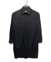 Yohji Yamamoto pour homme（ヨウジヤマモト プールオム）の古着「パリコレクションスタッフロングシャツ」｜ブラック
