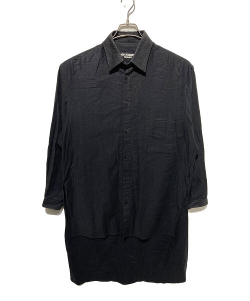 Yohji Yamamoto pour homme（ヨウジヤマモト プールオム）Yohji Yamamoto pour homme (ヨウジヤマモト プールオム) パリコレクションスタッフロングシャツ ブラック サイズ:Lの古着・服飾アイテム