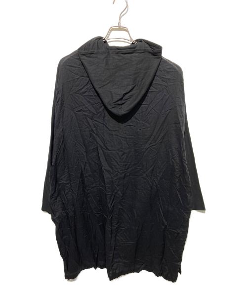 yohji yamamoto+noir（ヨウジヤマモトプリュスノアール）yohji yamamoto+Noir (ヨウジヤマモトプリュスノアール) フーデッドロングカットソー ブラック サイズ:2の古着・服飾アイテム