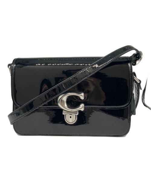 COACH（コーチ）COACH (コーチ) ストゥディオ パテントレザーショルダーバッグ ブラックの古着・服飾アイテム