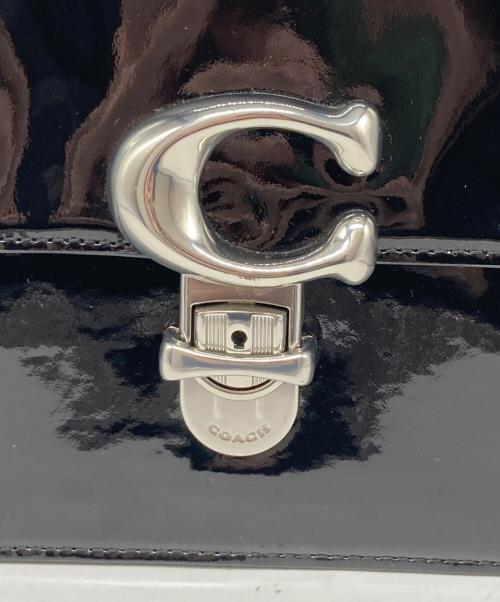 COACH（コーチ）COACH (コーチ) ストゥディオ パテントレザーショルダーバッグ ブラックの古着・服飾アイテム