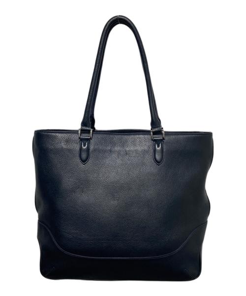 PELLE MORBIDA（ペッレモルビダ）PELLE MORBIDA (ペッレモルビダ) レザートートバッグ ネイビーの古着・服飾アイテム