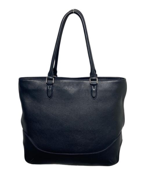 PELLE MORBIDA（ペッレモルビダ）PELLE MORBIDA (ペッレモルビダ) レザートートバッグ ネイビーの古着・服飾アイテム