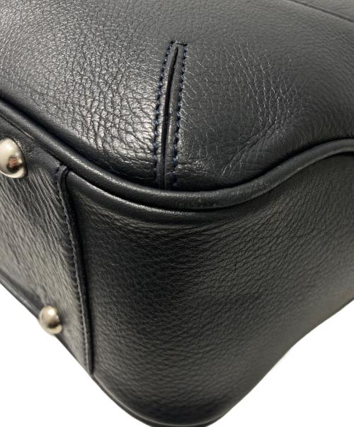 PELLE MORBIDA（ペッレモルビダ）PELLE MORBIDA (ペッレモルビダ) レザートートバッグ ネイビーの古着・服飾アイテム
