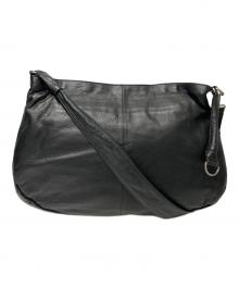 TOUT Y EST（トゥティエ）の古着「SAC NACELLE レザーワンショルダーバッグ」｜ブラック