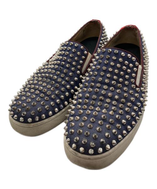 Christian Louboutin（クリスチャン・ルブタン）Christian Louboutin (クリスチャン・ルブタン) スタッズスリッポン インディゴ サイズ:不明の古着・服飾アイテム