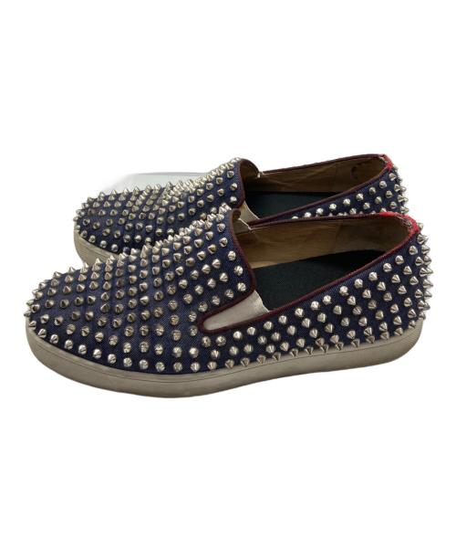 Christian Louboutin（クリスチャン・ルブタン）Christian Louboutin (クリスチャン・ルブタン) スタッズスリッポン インディゴ サイズ:不明の古着・服飾アイテム