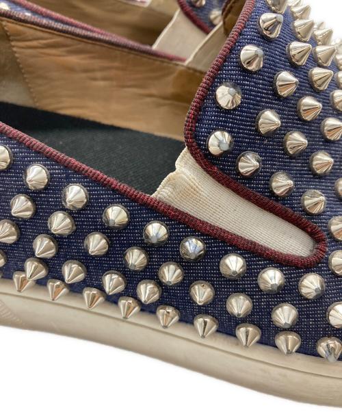 Christian Louboutin（クリスチャン・ルブタン）Christian Louboutin (クリスチャン・ルブタン) スタッズスリッポン インディゴ サイズ:不明の古着・服飾アイテム