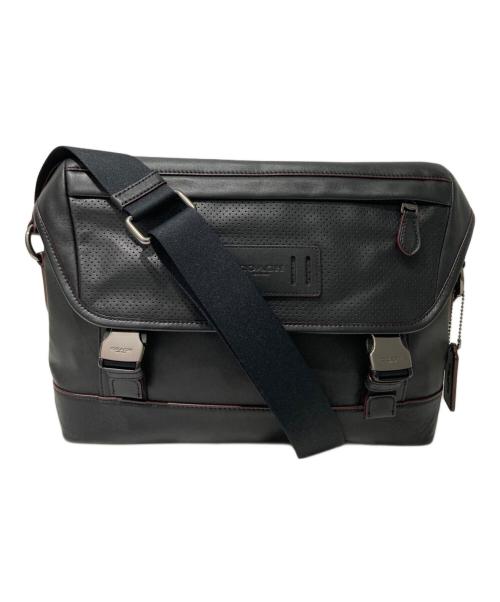 COACH（コーチ）COACH (コーチ) レザーメッセンジャーバッグ ブラックの古着・服飾アイテム