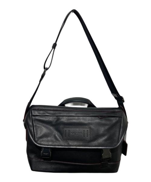 COACH（コーチ）COACH (コーチ) レザーメッセンジャーバッグ ブラックの古着・服飾アイテム