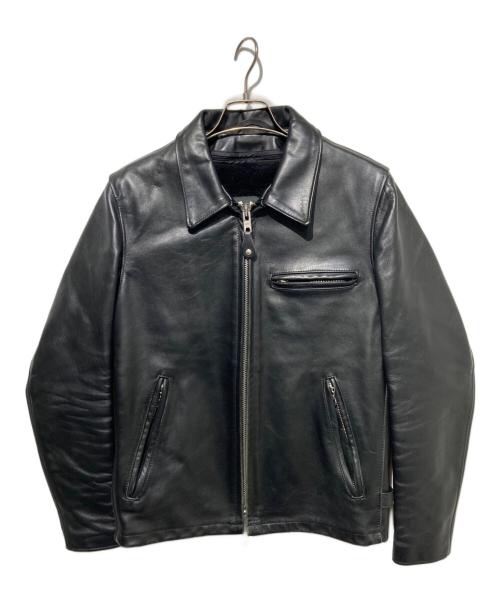 Schott（ショット）Schott (ショット) レザーシングルライダースジャケット ブラック サイズ:36の古着・服飾アイテム