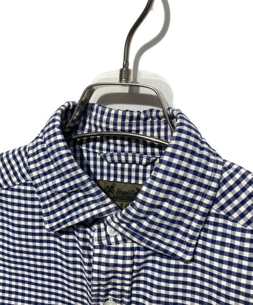 NIGEL CABOURN（ナイジェルケーボン）NIGEL CABOURN (ナイジェルケーボン) BRITISH OFFICERS SHIRT ホワイト×ネイビー サイズ:46の古着・服飾アイテム