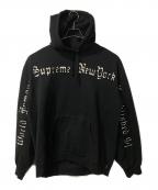 SUPREMEシュプリーム）の古着「Contrast Cutout Hooded Sweatshirt」｜ブラック