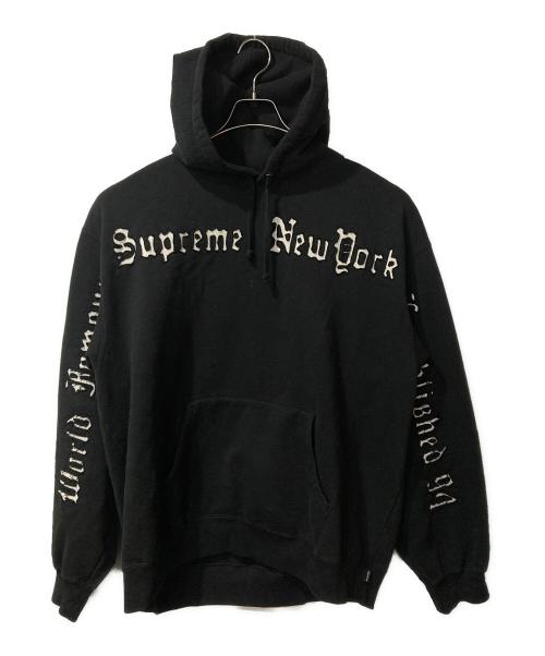 SUPREME（シュプリーム）Supreme (シュプリーム) Contrast Cutout Hooded Sweatshirt ブラック サイズ:XLの古着・服飾アイテム