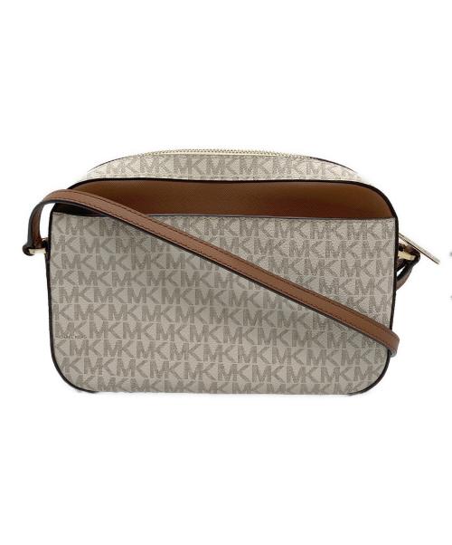 MICHAEL KORS（マイケルコース）MICHAEL KORS (マイケルコース) JET SET ITEM ラージ EW ジップ チェーン クロスボディー ブラウン×ホワイトの古着・服飾アイテム
