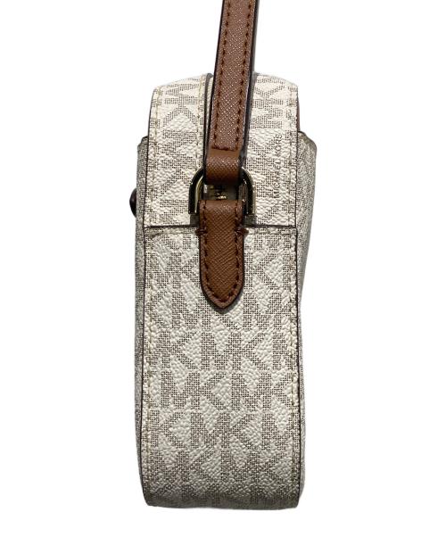 MICHAEL KORS（マイケルコース）MICHAEL KORS (マイケルコース) JET SET ITEM ラージ EW ジップ チェーン クロスボディー ブラウン×ホワイトの古着・服飾アイテム