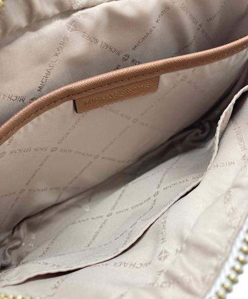 MICHAEL KORS（マイケルコース）MICHAEL KORS (マイケルコース) JET SET ITEM ラージ EW ジップ チェーン クロスボディー ブラウン×ホワイトの古着・服飾アイテム