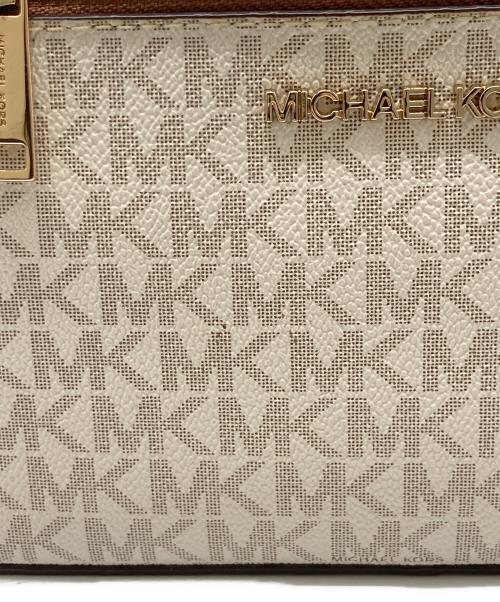 MICHAEL KORS（マイケルコース）MICHAEL KORS (マイケルコース) JET SET ITEM ラージ EW ジップ チェーン クロスボディー ブラウン×ホワイトの古着・服飾アイテム