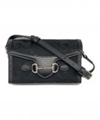 GUCCIグッチ）の古着「ホースビット1955 ミニショルダーバッグ」｜ブラック