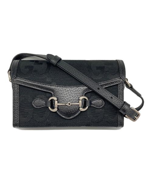 GUCCI（グッチ）GUCCI (グッチ) ホースビット1955 ミニショルダーバッグ ブラックの古着・服飾アイテム