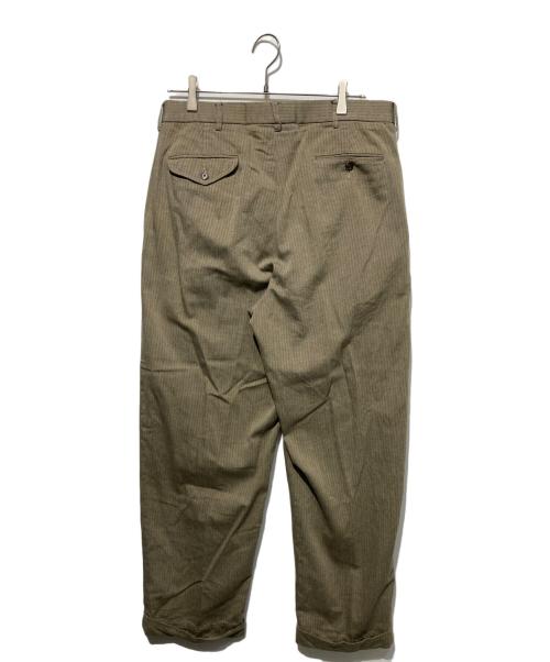 POLO RALPH LAUREN（ポロ・ラルフローレン）POLO RALPH LAUREN (ポロ・ラルフローレン) ヘリンボーン2タックスラックス ベージュ サイズ:W36の古着・服飾アイテム