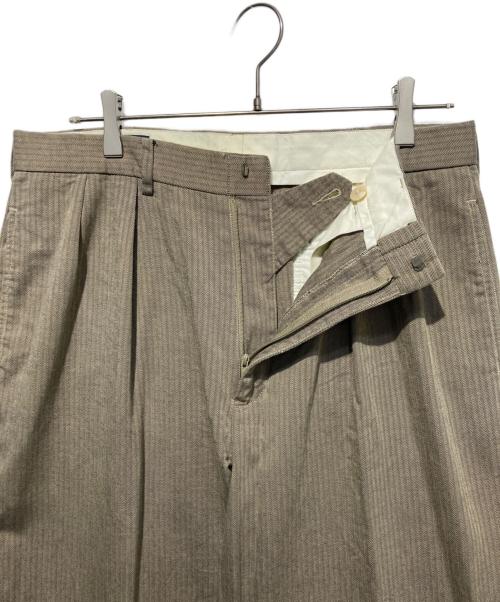 POLO RALPH LAUREN（ポロ・ラルフローレン）POLO RALPH LAUREN (ポロ・ラルフローレン) ヘリンボーン2タックスラックス ベージュ サイズ:W36の古着・服飾アイテム