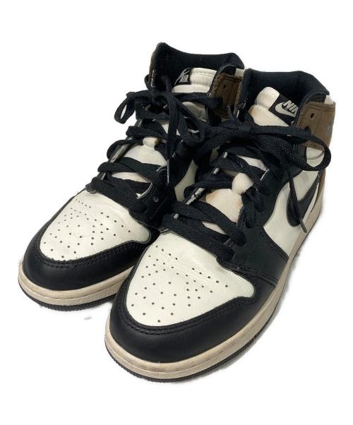 NIKE（ナイキ）NIKE (ナイキ) GS Air Jordan 1 High OG ホワイト×ブラウン サイズ:24cmの古着・服飾アイテム