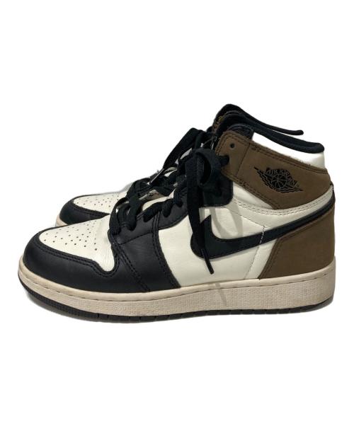 NIKE（ナイキ）NIKE (ナイキ) GS Air Jordan 1 High OG ホワイト×ブラウン サイズ:24cmの古着・服飾アイテム