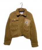sacai×CarHarttサカイ×カーハート）の古着「ニットジャケット」｜キャメル