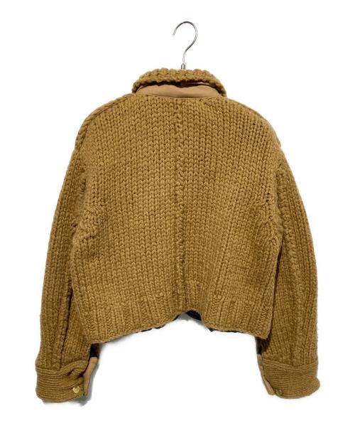 sacai（サカイ）sacai (サカイ) CarHartt (カーハート) ニットジャケット キャメル サイズ:1の古着・服飾アイテム