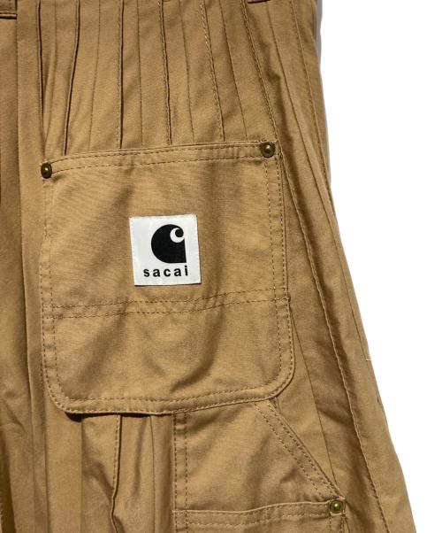sacai（サカイ）sacai (サカイ) CarHartt (カーハート) WIP PLEATED SKIRT ベージュの古着・服飾アイテム