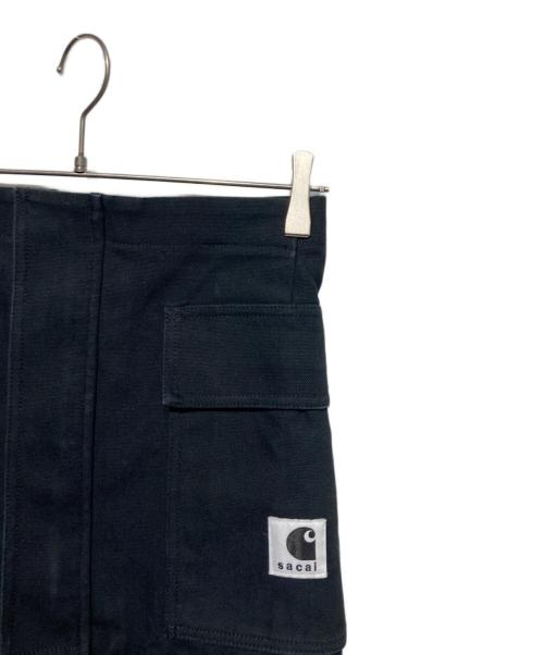 sacai（サカイ）sacai (サカイ) CarHartt (カーハート) WIP Suiting Bonding Skirt ブラックの古着・服飾アイテム