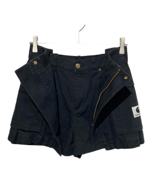 sacai（サカイ）sacai (サカイ) CarHartt (カーハート) WIP Suiting Bonding Skirt ブラックの古着・服飾アイテム