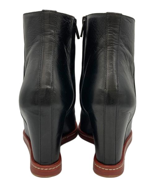 MM6 Maison Margiela（エムエムシックスメゾンマルジェラ）MM6 Maison Margiela (エムエムシックスメゾンマルジェラ) ウェッジソールブーツ ブラック サイズ:39 1/2の古着・服飾アイテム