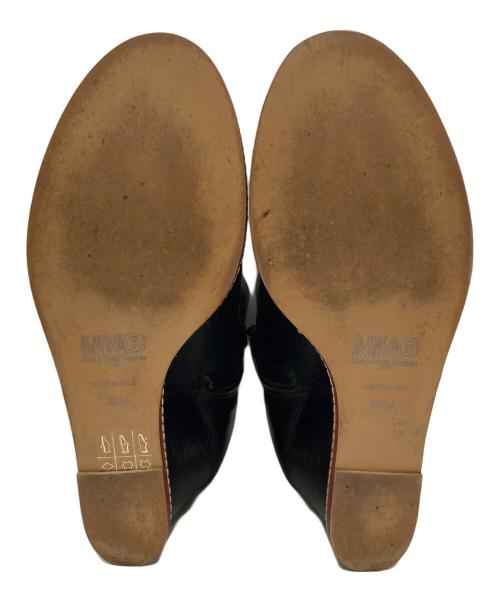 MM6 Maison Margiela（エムエムシックスメゾンマルジェラ）MM6 Maison Margiela (エムエムシックスメゾンマルジェラ) ウェッジソールブーツ ブラック サイズ:39 1/2の古着・服飾アイテム