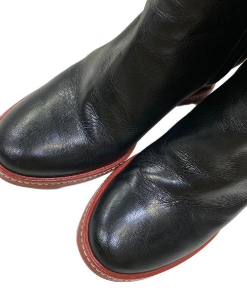 MM6 Maison Margiela（エムエムシックスメゾンマルジェラ）MM6 Maison Margiela (エムエムシックスメゾンマルジェラ) ウェッジソールブーツ ブラック サイズ:39 1/2の古着・服飾アイテム