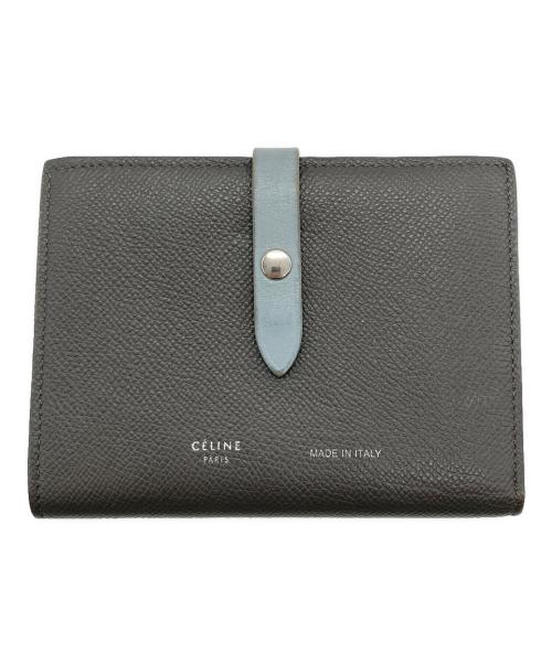 CELINE（セリーヌ）CELINE (セリーヌ) ミディアムストラップウォレット グレーの古着・服飾アイテム