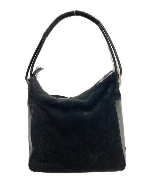 GUCCI（グッチ）GUCCI (グッチ) スエードワンショルダーバッグ ブラックの古着・服飾アイテム