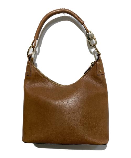 GUCCI（グッチ）GUCCI (グッチ) レザーワンショルダーバッグ ブラウンの古着・服飾アイテム